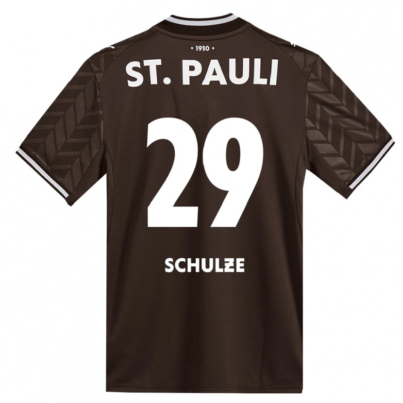 Danxen Enfant Maillot Lucas Schulze #29 Café Blanc Tenues Domicile 2026/27 T-Shirt