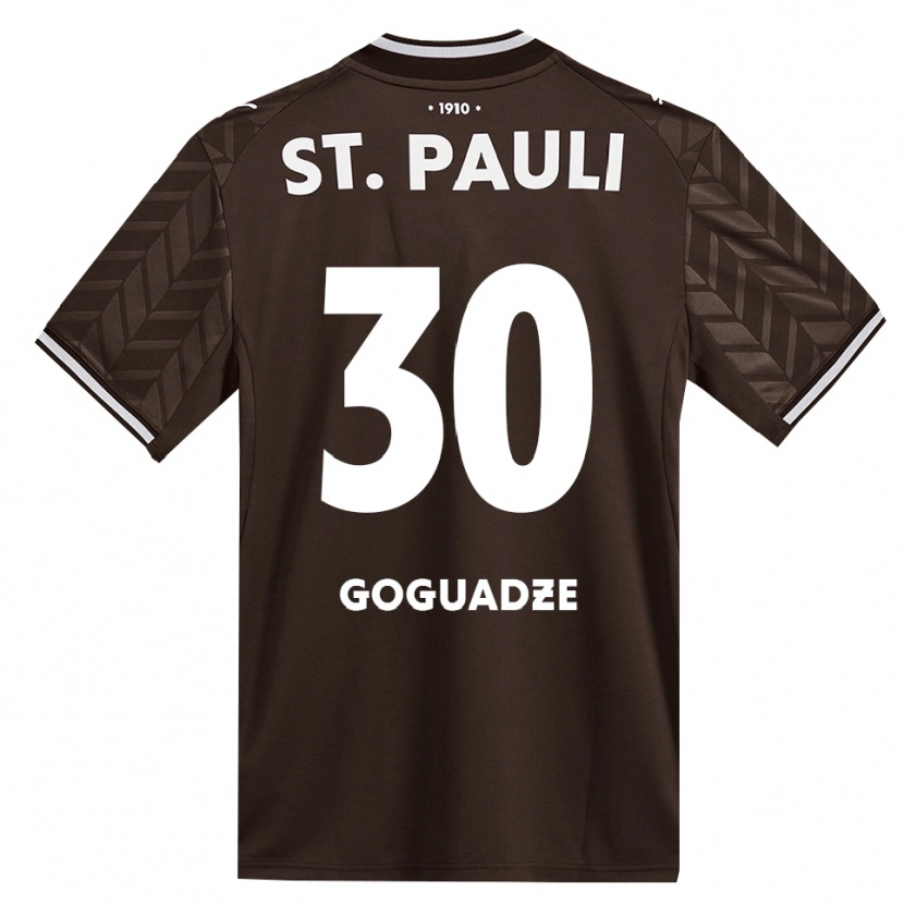 Danxen Enfant Maillot Nikky Goguadze #30 Café Blanc Tenues Domicile 2026/27 T-Shirt
