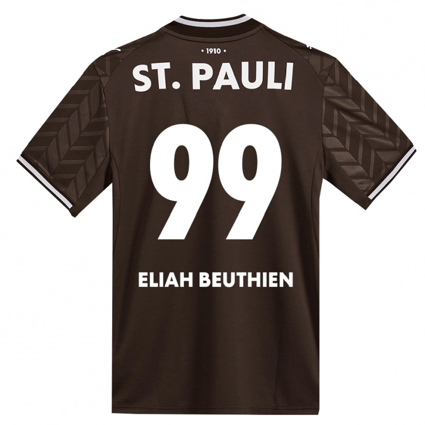 Danxen Enfant Maillot Jaron Eliah Beuthien #99 Café Blanc Tenues Domicile 2026/27 T-Shirt