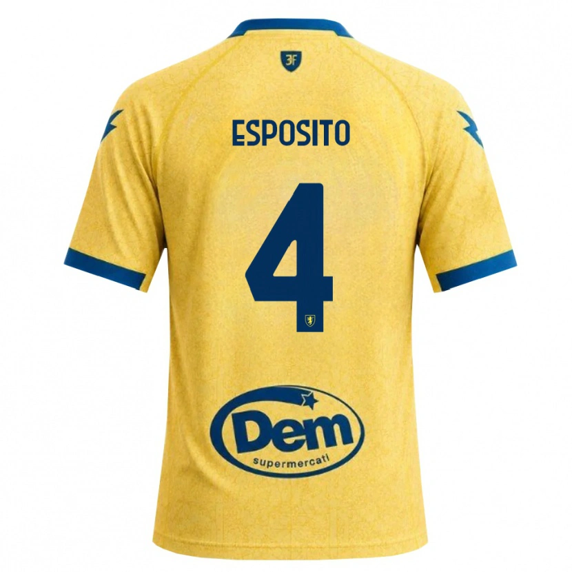 Danxen Enfant Maillot Valerio Esposito #4 Kaki Noir Bleu Tenues Domicile 2026/27 T-Shirt