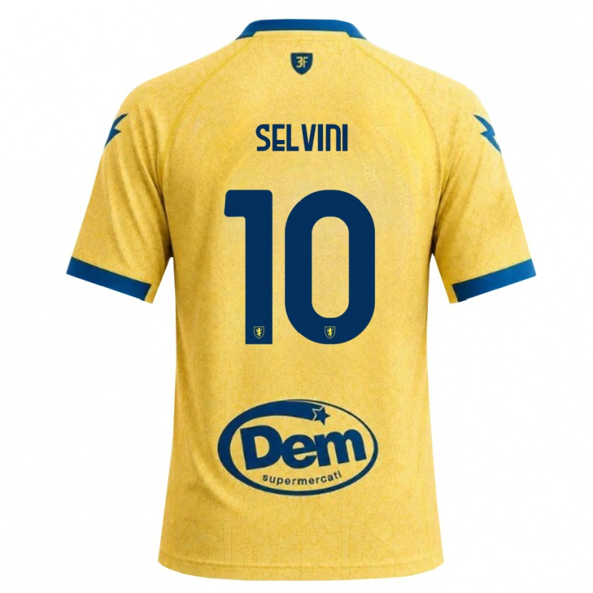 Danxen Enfant Maillot Alessandro Selvini #10 Kaki Noir Bleu Tenues Domicile 2026/27 T-Shirt