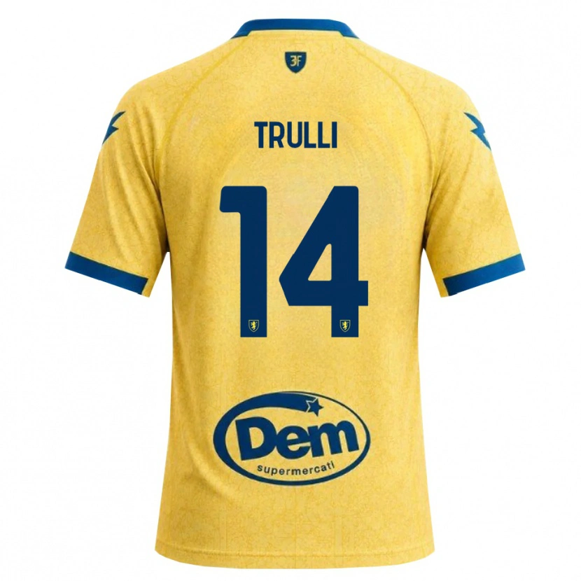 Danxen Enfant Maillot Lorenzo Trulli #14 Kaki Noir Bleu Tenues Domicile 2026/27 T-Shirt