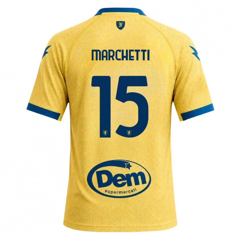 Danxen Enfant Maillot Matteo Marchetti #15 Kaki Noir Bleu Tenues Domicile 2026/27 T-Shirt