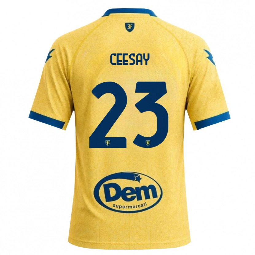 Danxen Enfant Maillot Abubacar Ceesay #23 Kaki Noir Bleu Tenues Domicile 2026/27 T-Shirt