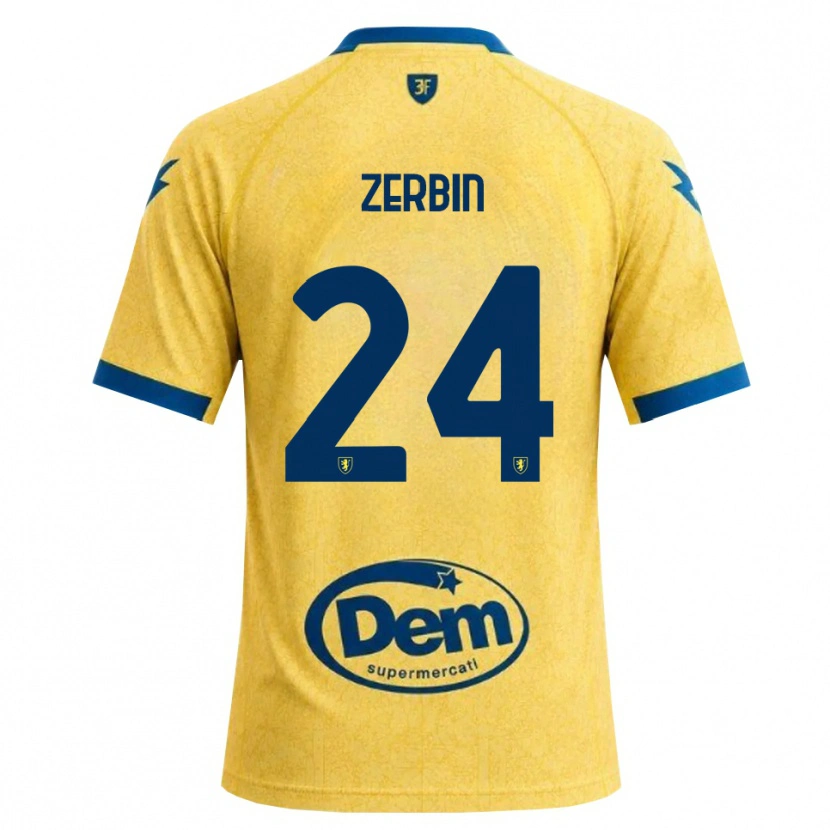 Danxen Enfant Maillot Alessio Zerbin #24 Kaki Noir Bleu Tenues Domicile 2026/27 T-Shirt