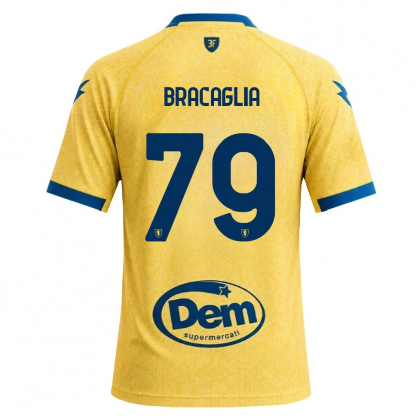 Danxen Enfant Maillot Gabriele Bracaglia #79 Kaki Noir Bleu Tenues Domicile 2026/27 T-Shirt