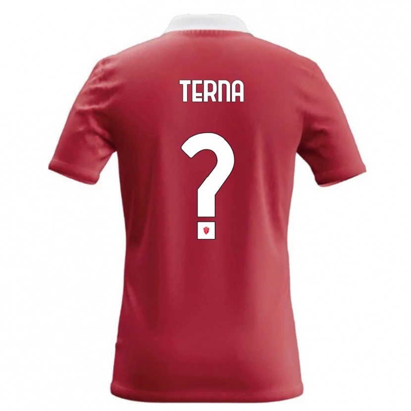 Danxen Enfant Maillot Alessandro Terna #0 Rouge Blanc Tenues Domicile 2026/27 T-Shirt
