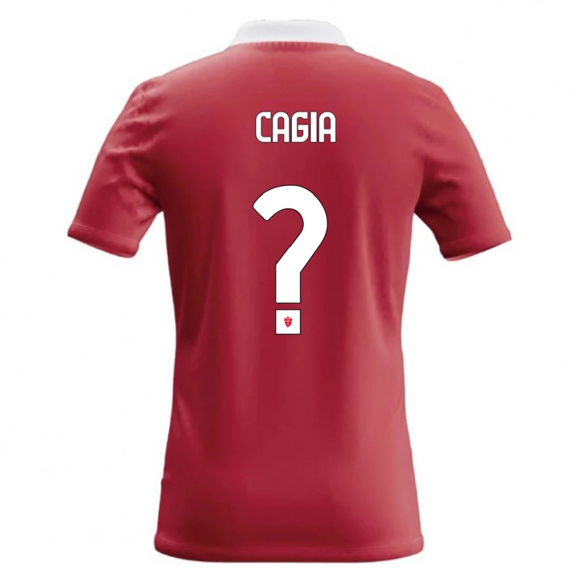 Danxen Enfant Maillot Gabriele Cagia #0 Rouge Blanc Tenues Domicile 2026/27 T-Shirt