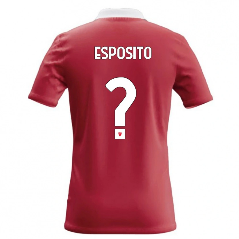 Danxen Enfant Maillot Marco Esposito #0 Rouge Blanc Tenues Domicile 2026/27 T-Shirt