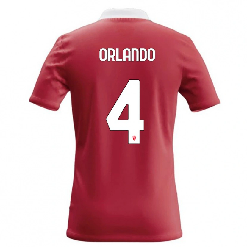 Danxen Enfant Maillot Andrea Orlando #4 Rouge Blanc Tenues Domicile 2026/27 T-Shirt