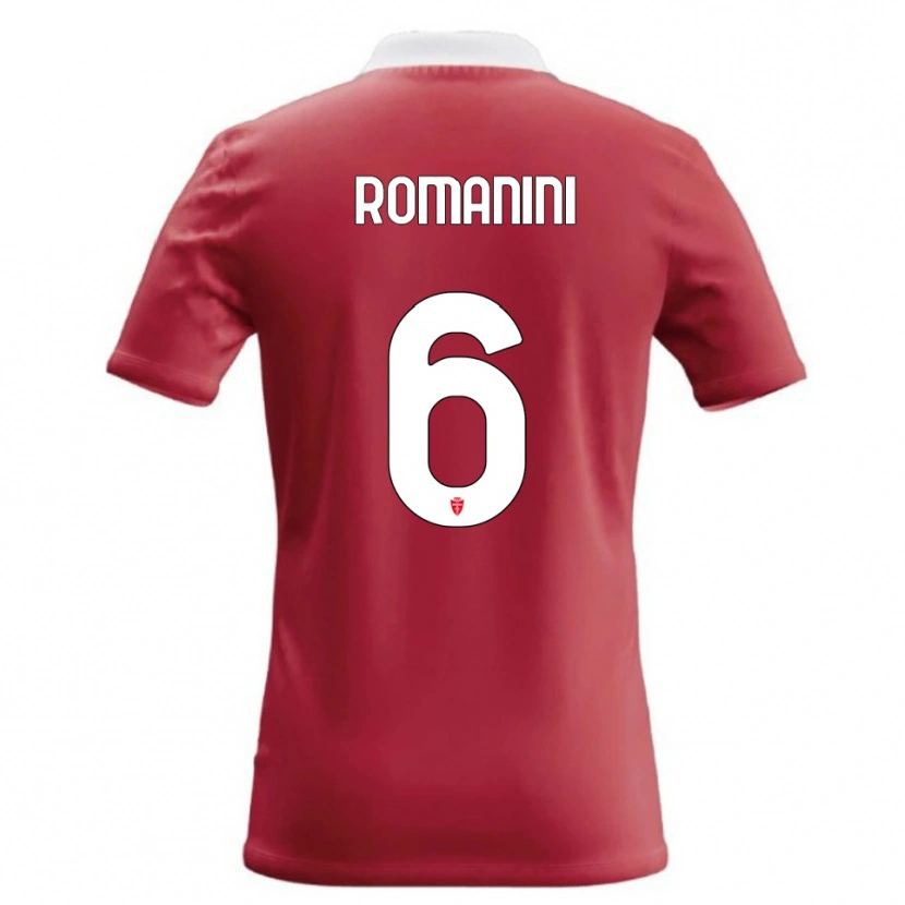 Danxen Enfant Maillot Andrea Romanini #6 Rouge Blanc Tenues Domicile 2026/27 T-Shirt