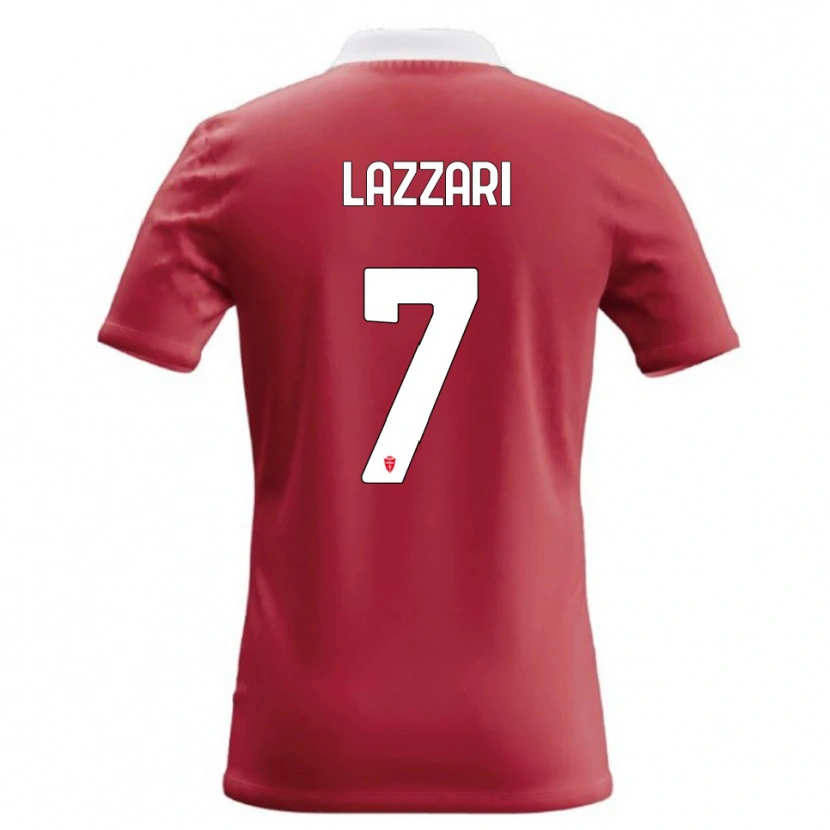 Danxen Enfant Maillot Matteo Lazzari #7 Rouge Blanc Tenues Domicile 2026/27 T-Shirt