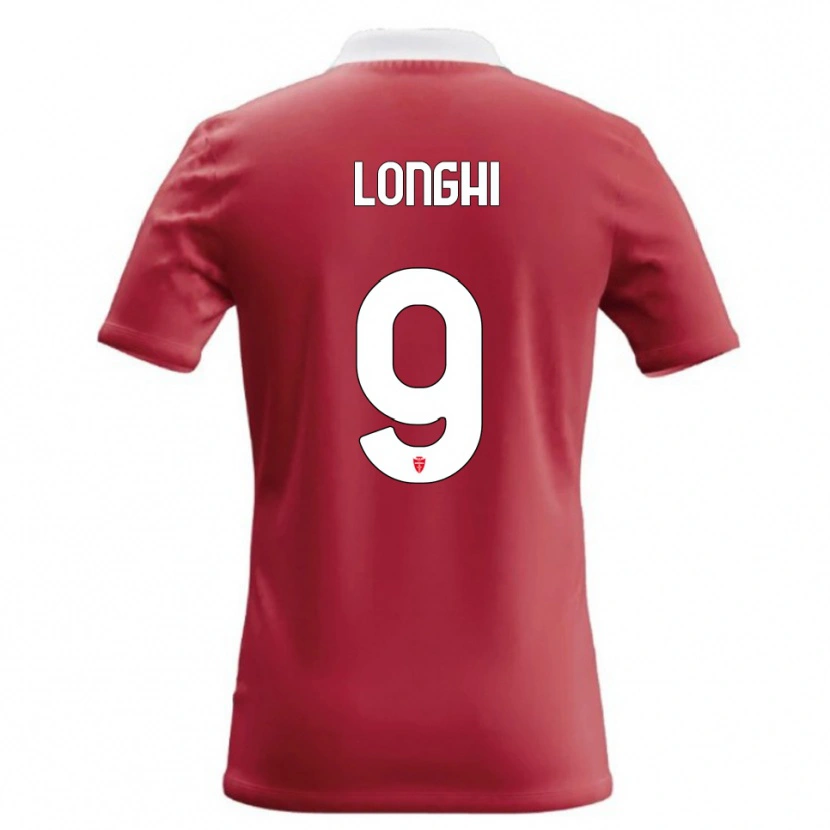 Danxen Enfant Maillot Jordan Longhi #9 Rouge Blanc Tenues Domicile 2026/27 T-Shirt