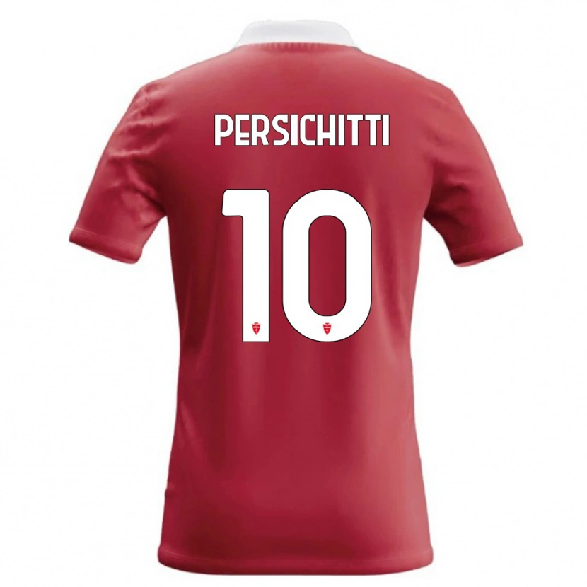 Danxen Enfant Maillot Matteo Persichitti #10 Rouge Blanc Tenues Domicile 2026/27 T-Shirt