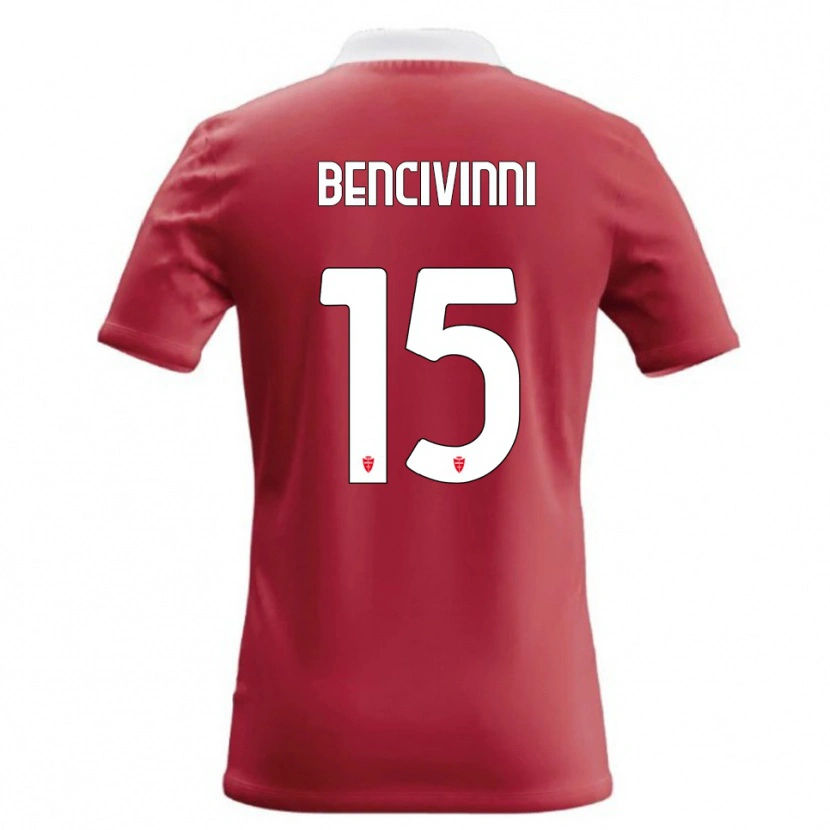 Danxen Enfant Maillot Boris Bencivinni #15 Rouge Blanc Tenues Domicile 2026/27 T-Shirt