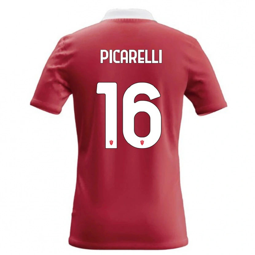 Danxen Enfant Maillot Marco Picarelli #16 Rouge Blanc Tenues Domicile 2026/27 T-Shirt