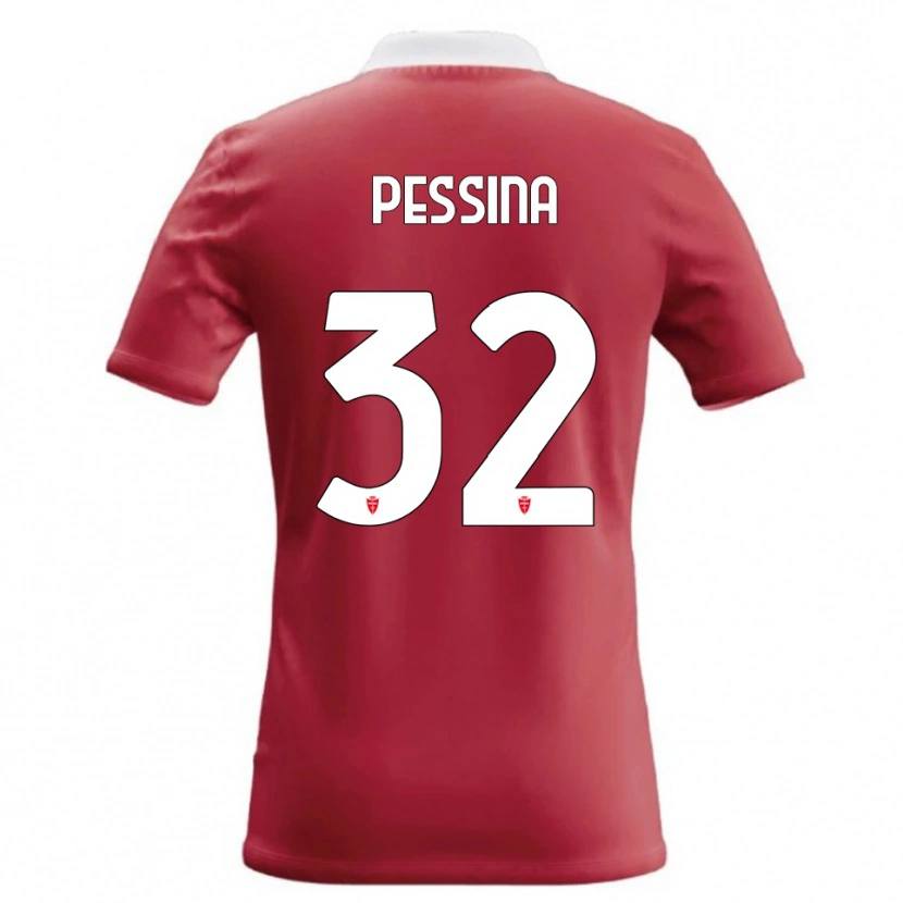 Danxen Enfant Maillot Matteo Pessina #32 Rouge Blanc Tenues Domicile 2026/27 T-Shirt