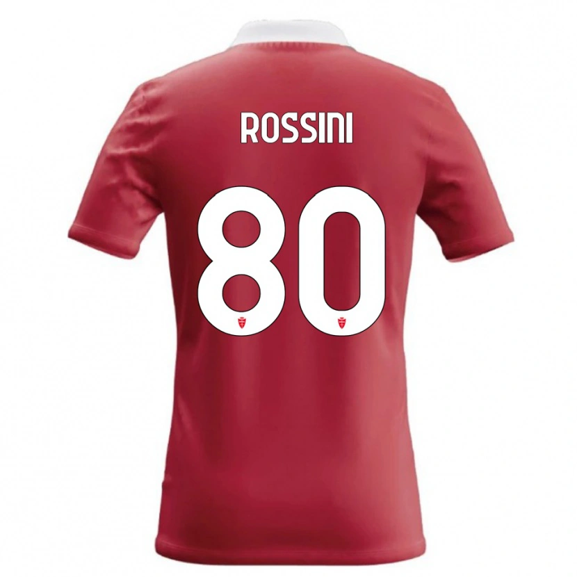 Danxen Enfant Maillot Luca Rossini #80 Rouge Blanc Tenues Domicile 2026/27 T-Shirt