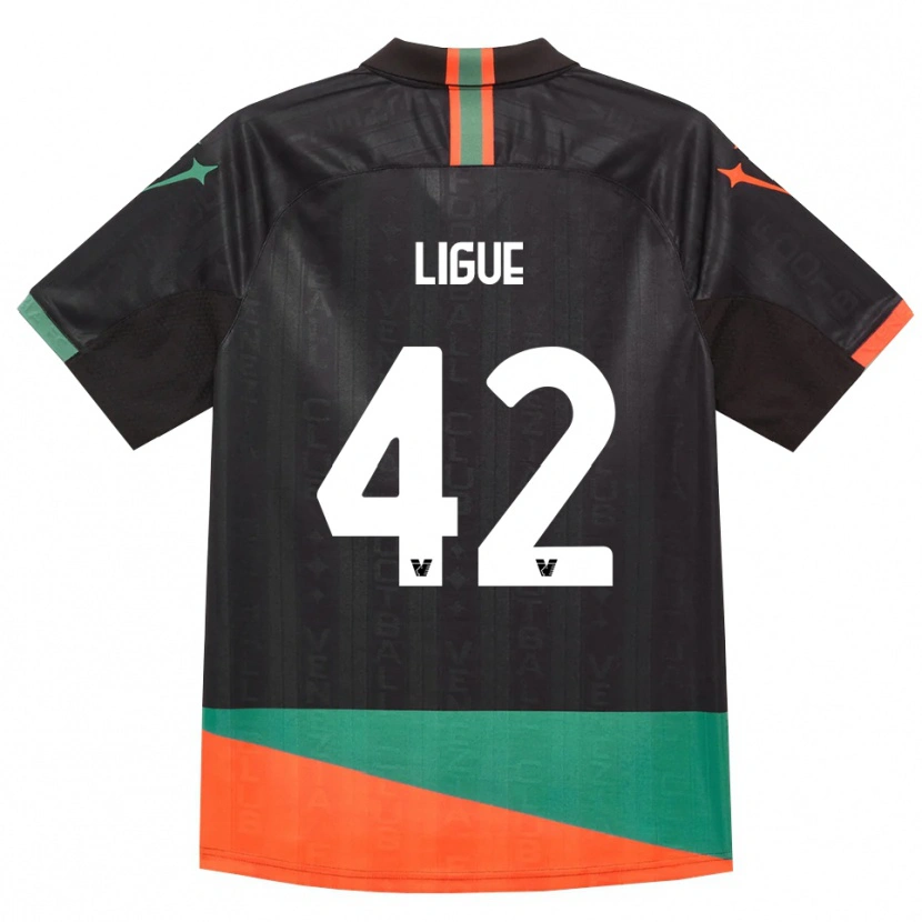 Danxen Enfant Maillot Junior Ligue #42 Noir Orange Vert Tenues Domicile 2026/27 T-Shirt