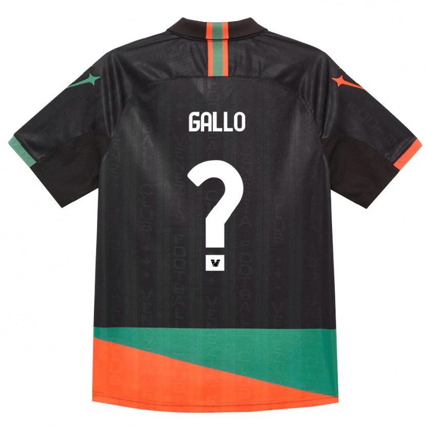 Danxen Enfant Maillot Thomas Gallo #0 Noir Orange Vert Tenues Domicile 2026/27 T-Shirt