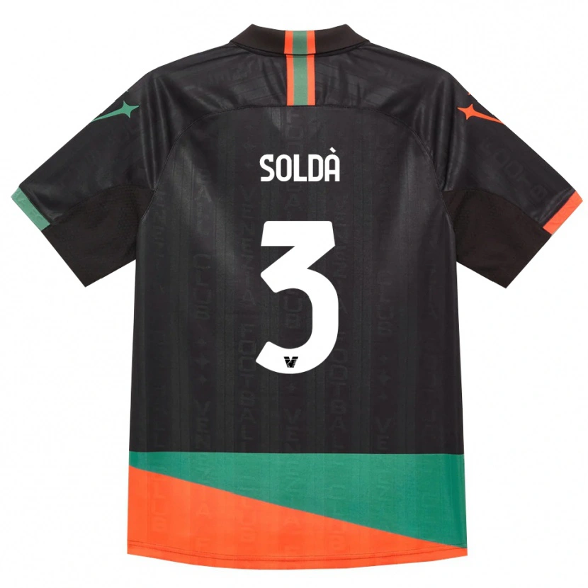 Danxen Enfant Maillot Mohamed Soldà #3 Noir Orange Vert Tenues Domicile 2026/27 T-Shirt