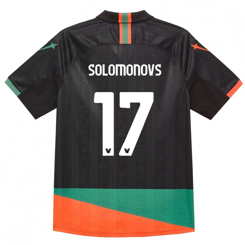 Danxen Enfant Maillot Nikita Solomonovs #17 Noir Orange Vert Tenues Domicile 2026/27 T-Shirt