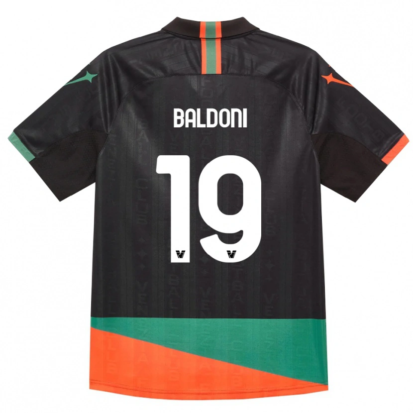 Danxen Enfant Maillot Edoardo Baldoni #19 Noir Orange Vert Tenues Domicile 2026/27 T-Shirt