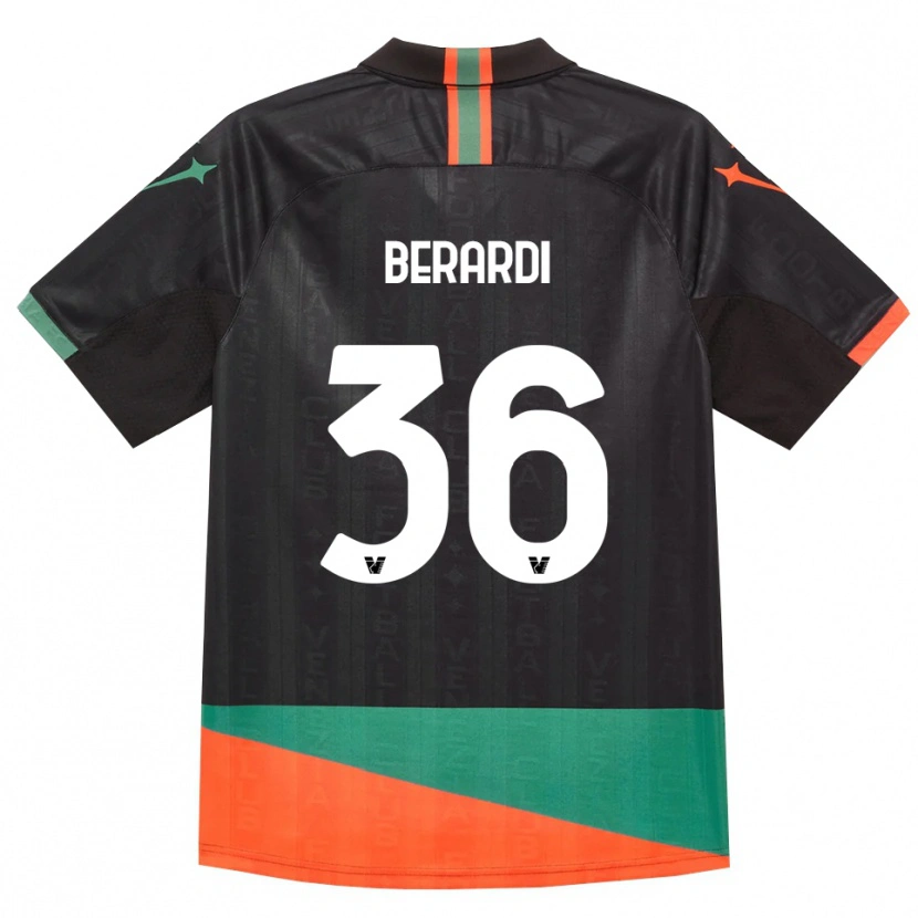 Danxen Enfant Maillot Lorenzo Berardi #36 Noir Orange Vert Tenues Domicile 2026/27 T-Shirt