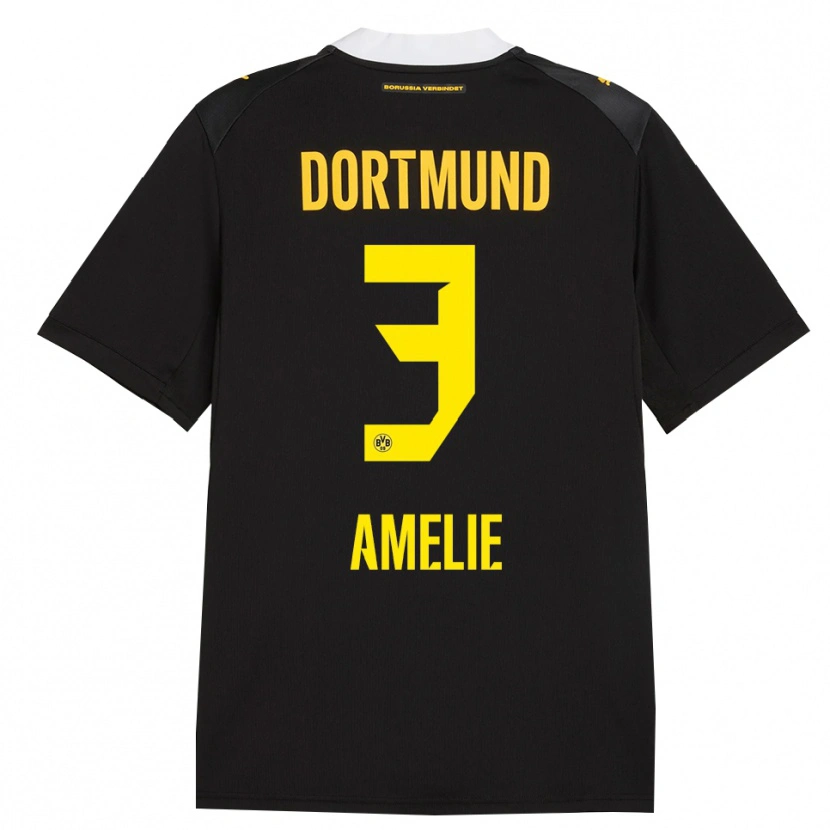 Danxen Enfant Maillot Berger Amelie #3 Noir Rouge Jaune Tenues Extérieur 2026/27 T-Shirt