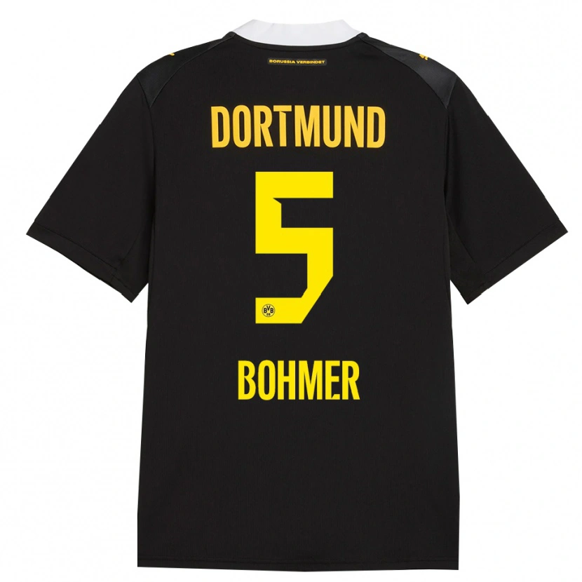 Danxen Enfant Maillot Tim Bohmer #5 Noir Rouge Jaune Tenues Extérieur 2026/27 T-Shirt