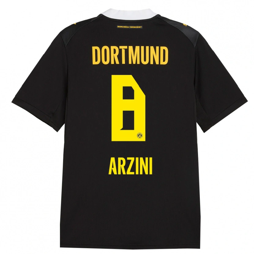 Danxen Enfant Maillot Ilyas Arzini #8 Noir Rouge Jaune Tenues Extérieur 2026/27 T-Shirt