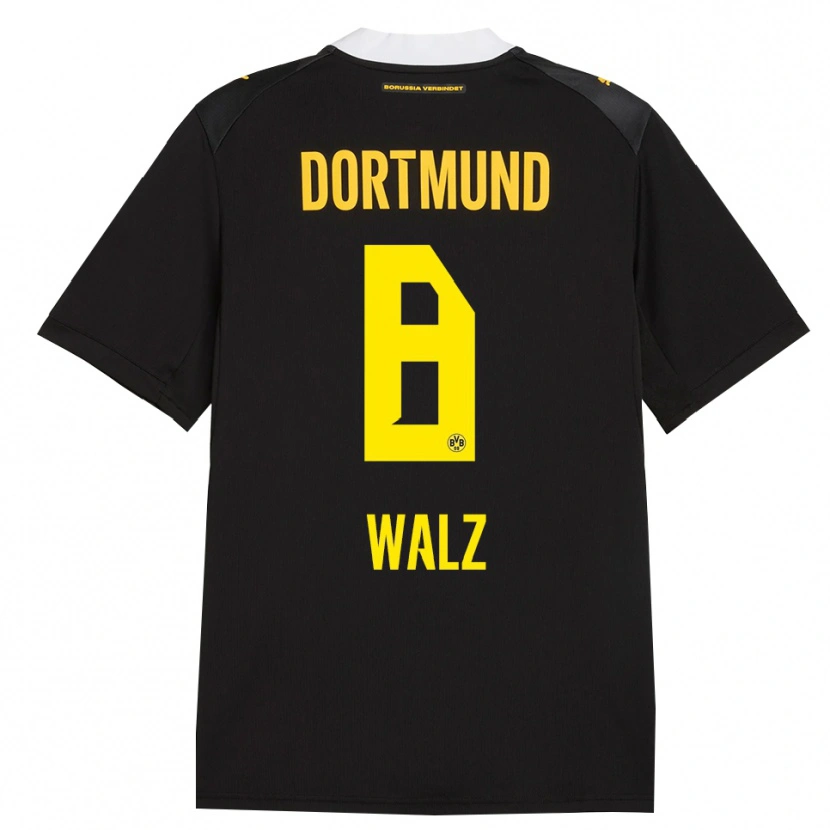 Danxen Enfant Maillot Vasco Walz #8 Noir Rouge Jaune Tenues Extérieur 2026/27 T-Shirt