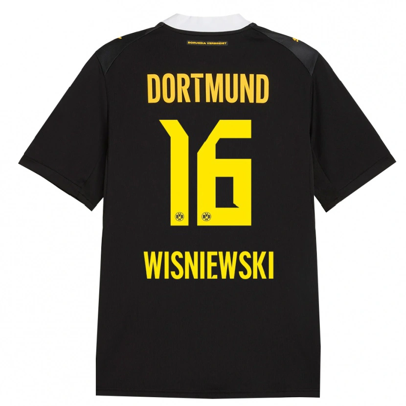 Danxen Enfant Maillot Lucy Wisniewski #16 Noir Rouge Jaune Tenues Extérieur 2026/27 T-Shirt