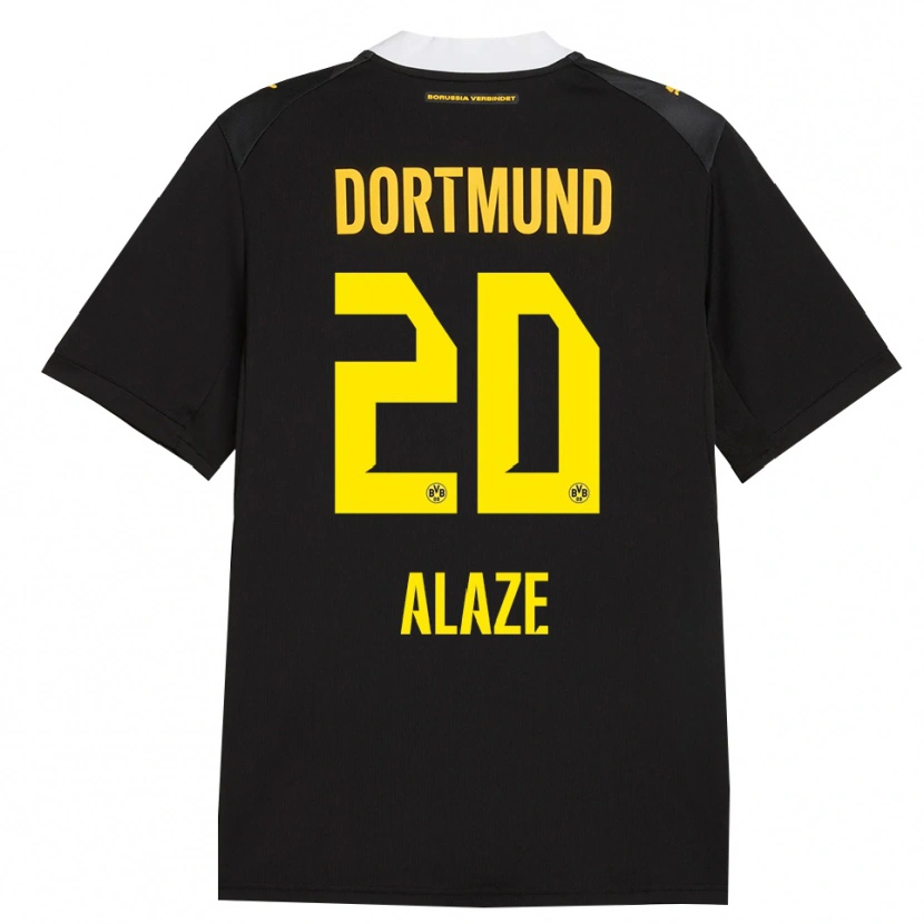 Danxen Enfant Maillot Luis Alaze #20 Noir Rouge Jaune Tenues Extérieur 2026/27 T-Shirt