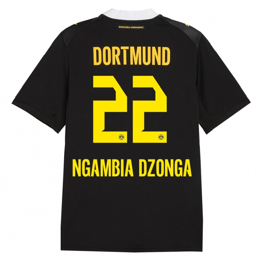 Danxen Enfant Maillot Diego Ngambia #22 Noir Rouge Jaune Tenues Extérieur 2026/27 T-Shirt