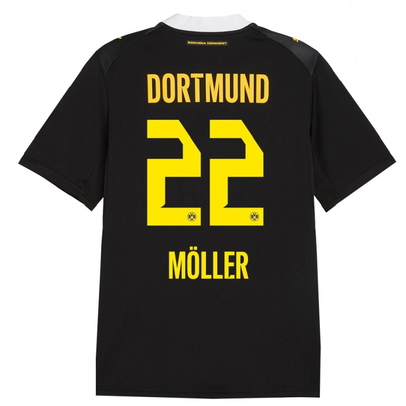 Danxen Enfant Maillot Paul Möller #22 Noir Rouge Jaune Tenues Extérieur 2026/27 T-Shirt