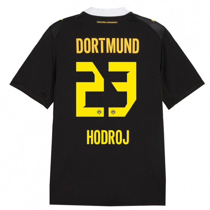 Danxen Enfant Maillot Malik Hodroj #23 Noir Rouge Jaune Tenues Extérieur 2026/27 T-Shirt