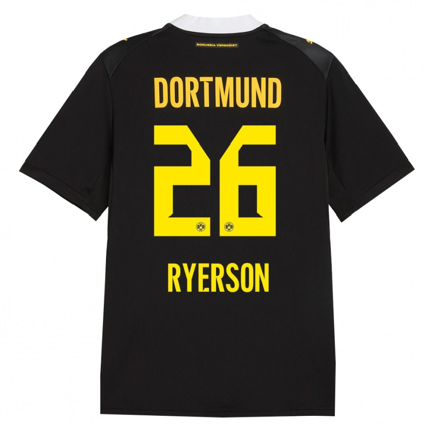 Danxen Enfant Maillot Julian Ryerson #26 Noir Rouge Jaune Tenues Extérieur 2026/27 T-Shirt