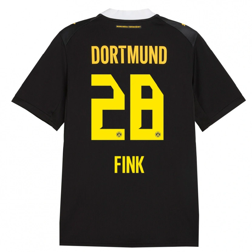 Danxen Enfant Maillot Bradley Fink #28 Noir Rouge Jaune Tenues Extérieur 2026/27 T-Shirt