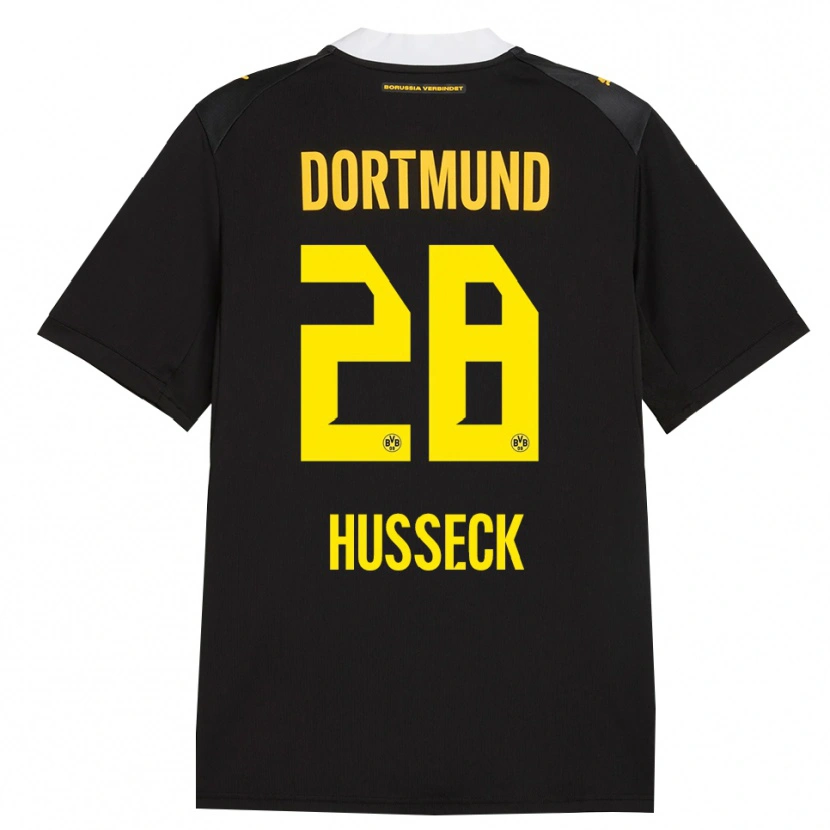 Danxen Enfant Maillot Jonah Husseck #28 Noir Rouge Jaune Tenues Extérieur 2026/27 T-Shirt