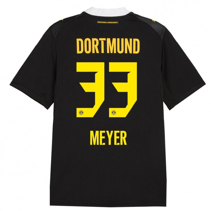 Danxen Enfant Maillot Alexander Meyer #33 Noir Rouge Jaune Tenues Extérieur 2026/27 T-Shirt