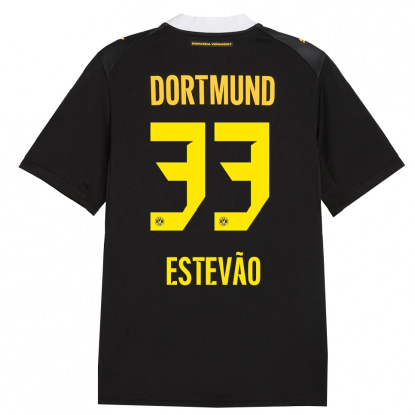 Danxen Enfant Maillot Tiago Estevão #33 Noir Rouge Jaune Tenues Extérieur 2026/27 T-Shirt