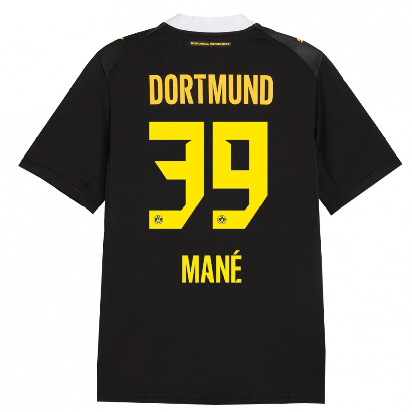 Danxen Enfant Maillot Filippo Mane #39 Noir Rouge Jaune Tenues Extérieur 2026/27 T-Shirt