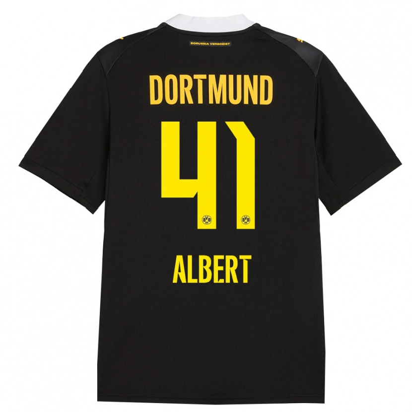 Danxen Enfant Maillot Mathis Albert #41 Noir Rouge Jaune Tenues Extérieur 2026/27 T-Shirt
