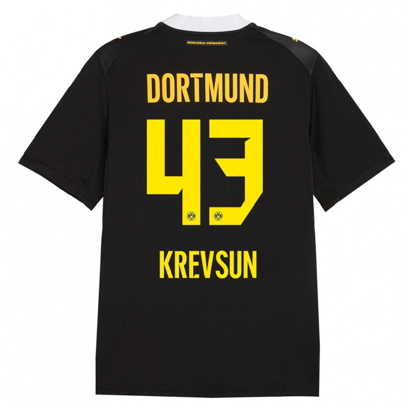 Danxen Enfant Maillot Danylo Krevsun #43 Noir Rouge Jaune Tenues Extérieur 2026/27 T-Shirt