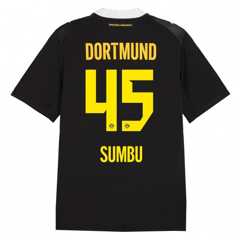 Danxen Enfant Maillot Daniel Sumbu #45 Noir Rouge Jaune Tenues Extérieur 2026/27 T-Shirt
