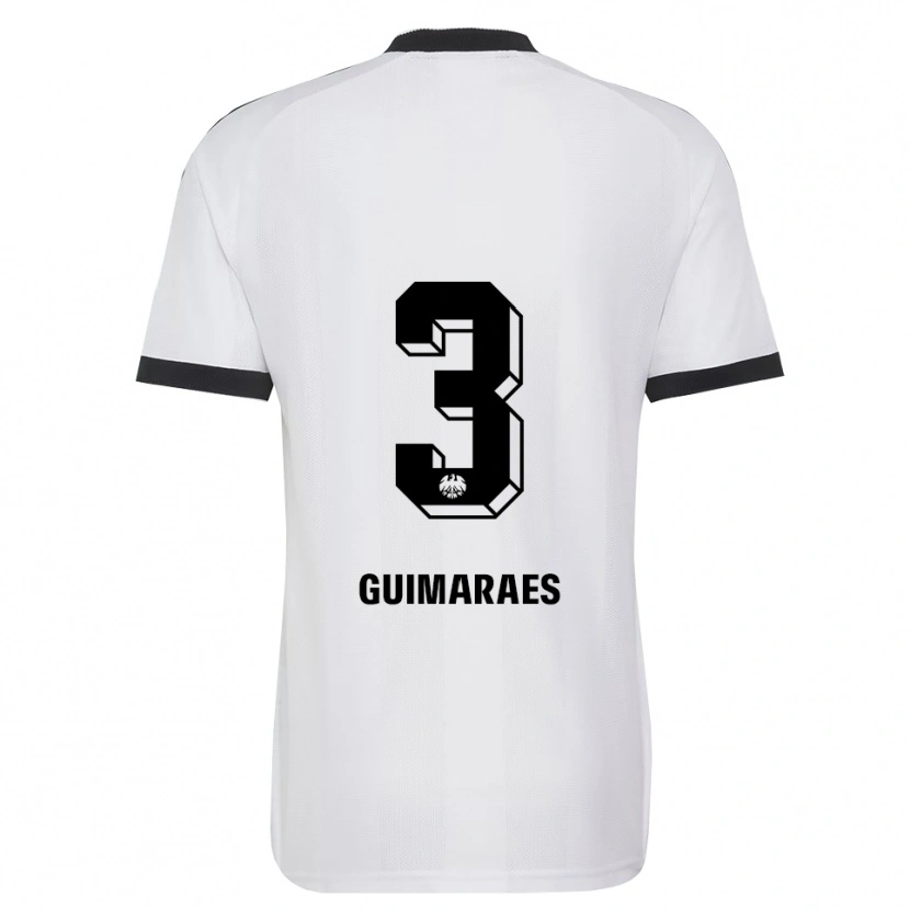 Danxen Enfant Maillot Pedro Guimaraes #3 Noir Blanc Tenues Extérieur 2026/27 T-Shirt