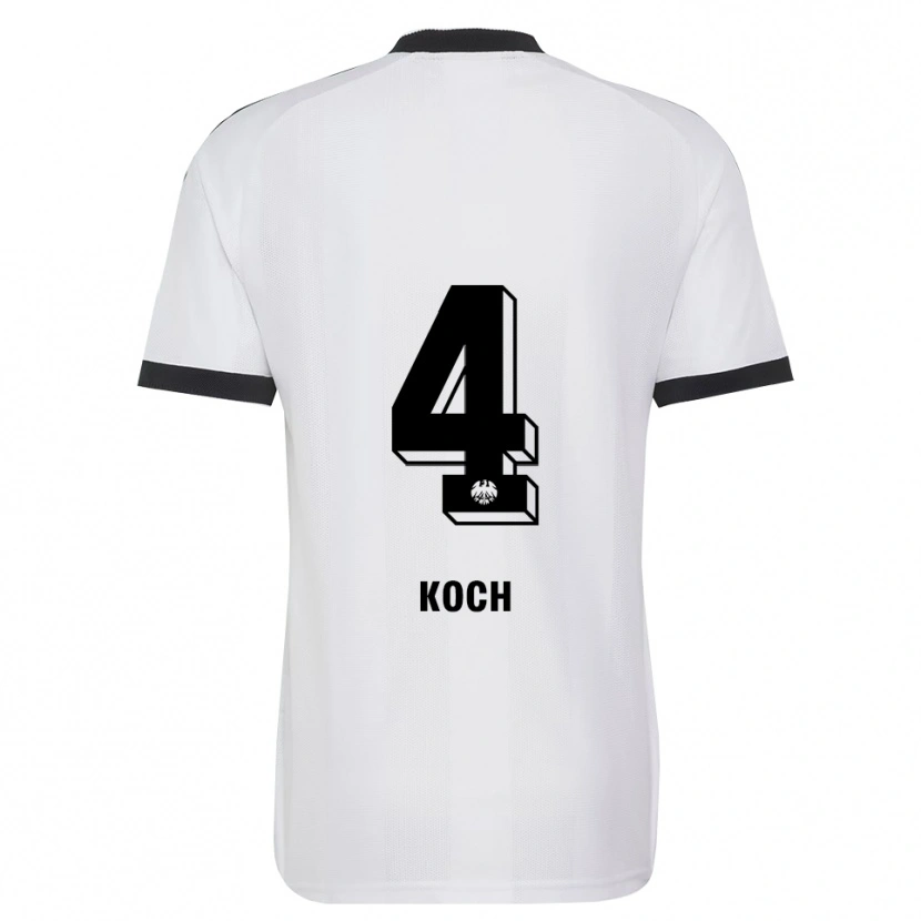 Danxen Enfant Maillot Robin Koch #4 Noir Blanc Tenues Extérieur 2026/27 T-Shirt