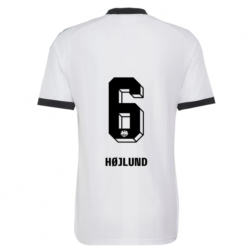Danxen Enfant Maillot Oscar Højlund #6 Noir Blanc Tenues Extérieur 2026/27 T-Shirt
