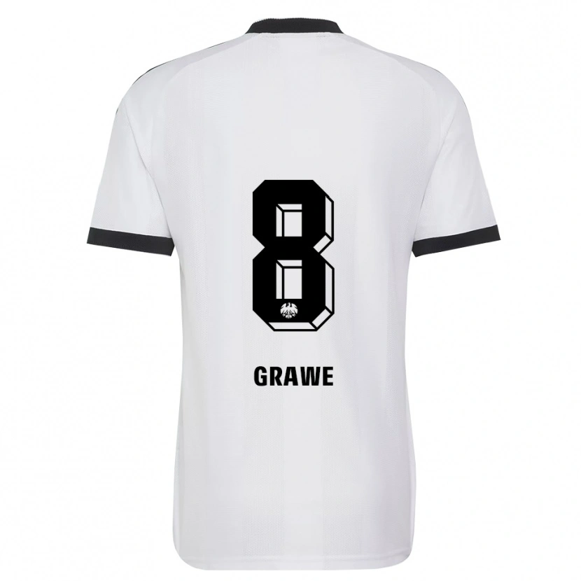 Danxen Enfant Maillot Lisanne Gräwe #8 Noir Blanc Tenues Extérieur 2026/27 T-Shirt